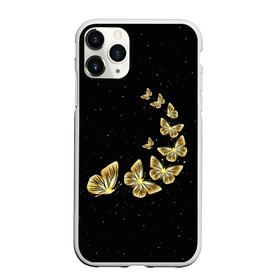 Чехол для iPhone 11 Pro матовый с принтом Golden Butterfly in Space в Тюмени, Силикон |  | black | summer | wings | ангел | бабочка | бабочки | блестки | блестящий | девушке | желтые | животные | звезды | звери | золото | золотые | космос | крылья | летать | летний | лето | мотылек | насекомое | ночные