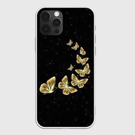 Чехол для iPhone 12 Pro Max с принтом Golden Butterfly in Space в Тюмени, Силикон |  | Тематика изображения на принте: black | summer | wings | ангел | бабочка | бабочки | блестки | блестящий | девушке | желтые | животные | звезды | звери | золото | золотые | космос | крылья | летать | летний | лето | мотылек | насекомое | ночные