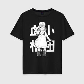 Женская футболка хлопок Oversize с принтом Клетки за работой Тромбоцит в Тюмени, 100% хлопок | свободный крой, круглый ворот, спущенный рукав, длина до линии бедер
 | anime | cells at work | hataraku saibo | аниме | клетки за работой