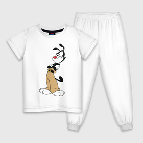 Детская пижама хлопок с принтом Animaniacs в Тюмени, 100% хлопок |  брюки и футболка прямого кроя, без карманов, на брюках мягкая резинка на поясе и по низу штанин
 | animaniacs | vdpartat | yakko warner | озорные анимашки | якко уорнер