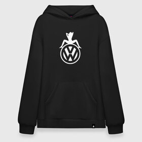 Худи SuperOversize хлопок с принтом Volkswagen Girl (Z) в Тюмени, 70% хлопок, 30% полиэстер, мягкий начес внутри | карман-кенгуру, эластичная резинка на манжетах и по нижней кромке, двухслойный капюшон
 | amarok | arteon | bora | caravelle | golf | polo | scirocco | teramont | tiguan | touareg | transporter | volkswagen | vw | wv | авто | автомобиль | ам | бора | бренд | народный автомобиль | фольксваген