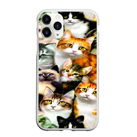 Чехол для iPhone 11 Pro Max матовый с принтом КОТЫ в Тюмени, Силикон |  | Тематика изображения на принте: cat | взгляд | кот | кот хипстер | котёнок | котятки | котятушки | кошечки | кошка | мордочка