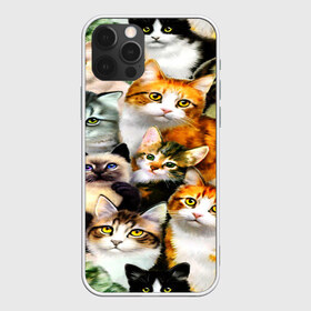 Чехол для iPhone 12 Pro Max с принтом КОТЫ в Тюмени, Силикон |  | Тематика изображения на принте: cat | взгляд | кот | кот хипстер | котёнок | котятки | котятушки | кошечки | кошка | мордочка