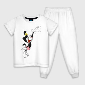 Детская пижама хлопок с принтом Дот Уорнер.Animaniacs в Тюмени, 100% хлопок |  брюки и футболка прямого кроя, без карманов, на брюках мягкая резинка на поясе и по низу штанин
 | animaniacs | dot warner | vdpartat | дот уорнер | озорные анимашки