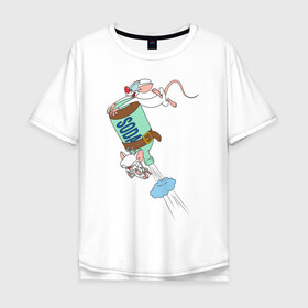 Мужская футболка хлопок Oversize с принтом Брейн и Пинки.Animaniacs в Тюмени, 100% хлопок | свободный крой, круглый ворот, “спинка” длиннее передней части | animaniacs | vdpartat | белая мышь | брейн | гений | глупая мышь | озорные анимашки | пинки