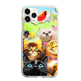 Чехол для iPhone 11 Pro Max матовый с принтом КОТЫ в Тюмени, Силикон |  | Тематика изображения на принте: cat | взгляд | кот | кот хипстер | котёнок | котятки | котятушки | кошечки | кошка | мордочка