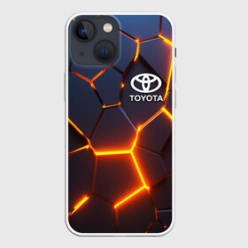 Чехол для iPhone 13 mini с принтом TOYOTA | ТОЙОТА в Тюмени,  |  | 3d плиты | abstraction | auto | geometry | hexagon | neon | paints | sport | stripes | texture | toyota | triangle | абстракция | авто | автомобиль | автомобильные | бренд | брызги | брызги красок | геометрия | краски | марка | машины | неон