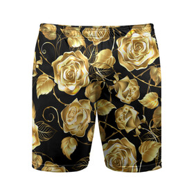 Мужские шорты спортивные с принтом Golden Roses в Тюмени,  |  | flower | flowers | gold | golden | luxe | luxery | pink | rose | золотая | золото | красивая | мода | прикольная | приятная | роза | розовая | стильная | тренд | цветок | цветы | цвточки