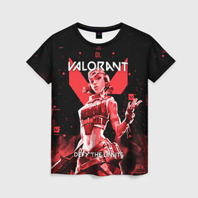 Женская футболка 3D с принтом VALORANT RAZE в Тюмени, 100% полиэфир ( синтетическое хлопкоподобное полотно) | прямой крой, круглый вырез горловины, длина до линии бедер | raze | valorant | агенты | валорант | игры | рэйз