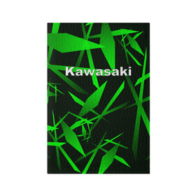 Обложка для паспорта матовая кожа с принтом Kawasaki в Тюмени, натуральная матовая кожа | размер 19,3 х 13,7 см; прозрачные пластиковые крепления | Тематика изображения на принте: kawasaki | moto | дорога | кавасаки | машина | мотокросс | мотоцикл | мотоциклы