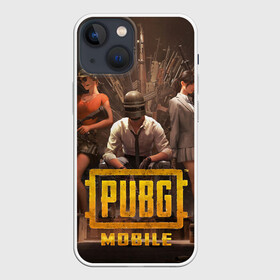Чехол для iPhone 13 mini с принтом Pubg Mobile в Тюмени,  |  | battleground | game | gamer | playerunknown battleground | pubg | pubg mobile | royal battle | битва | детские | игра | мужские | оружие | пабж