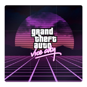 Магнитный плакат 3Х3 с принтом GTA VICE CITY в Тюмени, Полимерный материал с магнитным слоем | 9 деталей размером 9*9 см | grand theft auto | grove street | grove street 4 life | gta | gta 4 | gta 5 | gta sa | gta v | gta vice city | neon | samp | san andreas | vice city | грув стрит | игры | неон | самп | сан андреас