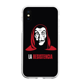 Чехол для iPhone XS Max матовый с принтом БУМАЖНЫЙ ДОМ LA CASA DE PAPEL в Тюмени, Силикон | Область печати: задняя сторона чехла, без боковых панелей | la casa de papel | netflix | банда | бумажный дом | дф сфыф ву зфзуд | испанский | криминал | ла каса де папель | мафия | надпись | профессор | сопротивление