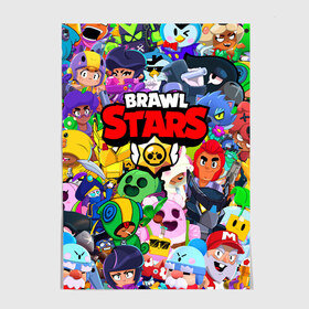 Постер с принтом BRAWL STARS ВСЕ БРАВЛЕРЫ в Тюмени, 100% бумага
 | бумага, плотность 150 мг. Матовая, но за счет высокого коэффициента гладкости имеет небольшой блеск и дает на свету блики, но в отличии от глянцевой бумаги не покрыта лаком | bibi | brawl stars | coach mike | crow | gale | leon | leon shark | max | mecha crow | mortis | mr.p | nani | phoenix | sally leon | sandy | spike | sprout | tara | virus 8 bit | werewolf | ворон | оборотень