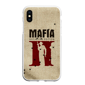 Чехол для iPhone XS Max матовый с принтом Mafia 2 в Тюмени, Силикон | Область печати: задняя сторона чехла, без боковых панелей | 2 | 2020 | definitive | edition | mafia | банда | вито | гангстеры | герои | дон | игра | капоне | компьютерная | корлеоне | крестный | культ | мафия | мешковина | настольная | отец | персонаж | фильм