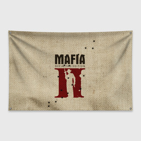 Флаг-баннер с принтом Mafia 2 в Тюмени, 100% полиэстер | размер 67 х 109 см, плотность ткани — 95 г/м2; по краям флага есть четыре люверса для крепления | 2 | 2020 | definitive | edition | mafia | банда | вито | гангстеры | герои | дон | игра | капоне | компьютерная | корлеоне | крестный | культ | мафия | мешковина | настольная | отец | персонаж | фильм