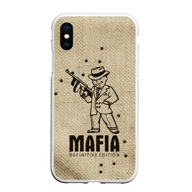 Чехол для iPhone XS Max матовый с принтом Mafia 2 в Тюмени, Силикон | Область печати: задняя сторона чехла, без боковых панелей | 2 | 2020 | definitive | edition | mafia | банда | вито | гангстеры | герои | дон | игра | капоне | компьютерная | корлеоне | крестный | культ | мафия | мешковина | настольная | отец | персонаж | фильм