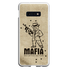 Чехол для Samsung S10E с принтом Mafia 2 в Тюмени, Силикон | Область печати: задняя сторона чехла, без боковых панелей | Тематика изображения на принте: 2 | 2020 | definitive | edition | mafia | банда | вито | гангстеры | герои | дон | игра | капоне | компьютерная | корлеоне | крестный | культ | мафия | мешковина | настольная | отец | персонаж | фильм