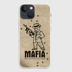 Чехол для iPhone 13 mini с принтом Mafia 2 в Тюмени,  |  | 2 | 2020 | definitive | edition | mafia | банда | вито | гангстеры | герои | дон | игра | капоне | компьютерная | корлеоне | крестный | культ | мафия | мешковина | настольная | отец | персонаж | фильм