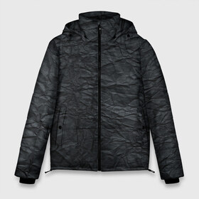 Мужская зимняя куртка 3D с принтом Черная Бумага в Тюмени, верх — 100% полиэстер; подкладка — 100% полиэстер; утеплитель — 100% полиэстер | длина ниже бедра, свободный силуэт Оверсайз. Есть воротник-стойка, отстегивающийся капюшон и ветрозащитная планка. 

Боковые карманы с листочкой на кнопках и внутренний карман на молнии. | pattern | textures | абстракция | бумага | геометрия | градиент | грязная | карбон | краска | мятая | паттерны | пергамент | пиксели | старая | текстуры | уголь | фигуры | фон | черная
