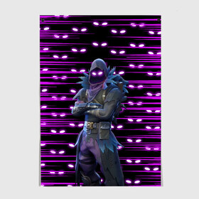 Постер с принтом Fortnite Raven. в Тюмени, 100% бумага
 | бумага, плотность 150 мг. Матовая, но за счет высокого коэффициента гладкости имеет небольшой блеск и дает на свету блики, но в отличии от глянцевой бумаги не покрыта лаком | archetype | fortnite | fortnite 2 | fortnite x | ikonik | marshmello | raven | архетип | ворон | иконик | маршмелло | фортнайт | фортнайт 2 | фортнайт глава 2