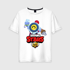 Женская футболка хлопок Oversize с принтом BRAWL STARS NANI в Тюмени, 100% хлопок | свободный крой, круглый ворот, спущенный рукав, длина до линии бедер
 | brawl stars | crow | gale | leon | leon shark | max | nani | sally leon | shark | sprout | tara | virus 8 bit | werewolf leon | акула | берли | бравл старс | ворон | макс | нани | оборотень