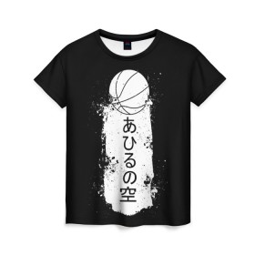 Женская футболка 3D с принтом Ahiru no Sora в Тюмени, 100% полиэфир ( синтетическое хлопкоподобное полотно) | прямой крой, круглый вырез горловины, длина до линии бедер | ahiru no sora | аниме | манга | спорт