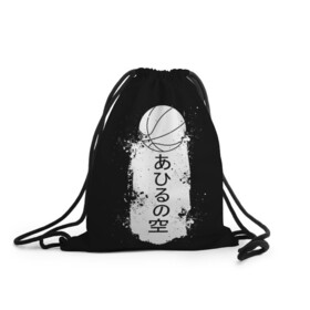 Рюкзак-мешок 3D с принтом Ahiru no Sora в Тюмени, 100% полиэстер | плотность ткани — 200 г/м2, размер — 35 х 45 см; лямки — толстые шнурки, застежка на шнуровке, без карманов и подкладки | ahiru no sora | аниме | манга | спорт