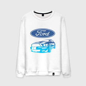 Мужской свитшот хлопок с принтом Ford | Форд (Z) в Тюмени, 100% хлопок |  | explorer | fiesta | focus | ford | gt40 | kuga | mondeo | mustang | st | авто | автомобиль | ам | куга | машина | мондео | мустанг | фиеста | фокус | форд
