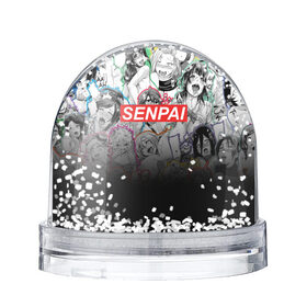 Снежный шар с принтом SENPAI в Тюмени, Пластик | Изображение внутри шара печатается на глянцевой фотобумаге с двух сторон | ahegao | anime | kawai | kowai | oppai | otaku | senpai | sugoi | waifu | yandere | аниме | ахегао | ковай | культура | отаку | семпай | сенпай | тренд | яндере