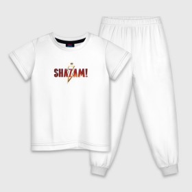 Детская пижама хлопок с принтом Шазам в Тюмени, 100% хлопок |  брюки и футболка прямого кроя, без карманов, на брюках мягкая резинка на поясе и по низу штанин
 | dc | shazam | vdsvar | warner bros. | шазам