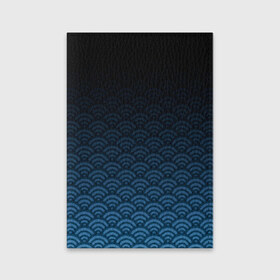 Обложка для паспорта матовая кожа с принтом Узор круги темный синий в Тюмени, натуральная матовая кожа | размер 19,3 х 13,7 см; прозрачные пластиковые крепления | геометрия | градиент | круги | море | переход цвета | синий | текстура | темный | узор