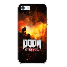 Чехол для iPhone 5/5S матовый с принтом DOOM ETERNAL в Тюмени, Силикон | Область печати: задняя сторона чехла, без боковых панелей | bethesda softworks | doom eternal | doomguy | id software | демоны | дум этернал | марс | палач рока | этернал