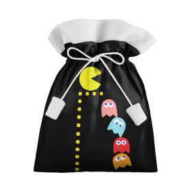 Подарочный 3D мешок с принтом Pac-man в Тюмени, 100% полиэстер | Размер: 29*39 см | Тематика изображения на принте: old school | retro game | video game | видео игры | ретро игры