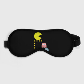 Маска для сна 3D с принтом Pac-man в Тюмени, внешний слой — 100% полиэфир, внутренний слой — 100% хлопок, между ними — поролон |  | old school | retro game | video game | видео игры | ретро игры