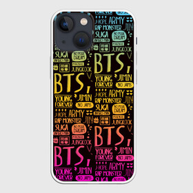 Чехол для iPhone 13 mini с принтом BTS в Тюмени,  |  | bangtan | bighit | boy | fake love | j hope | jimin | jin | jungkook | korea | kpop | live | luv | mic drop | rm | suga | v | with | бтс | кей | поп