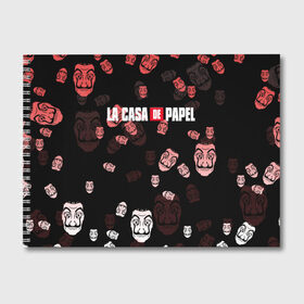 Альбом для рисования с принтом La Casa de Papel (Z) в Тюмени, 100% бумага
 | матовая бумага, плотность 200 мг. | la casa de papel | netflix | берлин | бумажный дом | лиссабон | профессор | сальва | токио