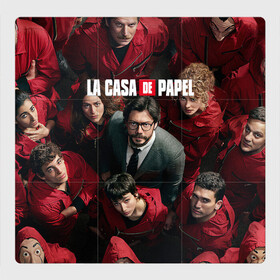 Магнитный плакат 3Х3 с принтом Бумажный дом | La Casa de Papel (Z) в Тюмени, Полимерный материал с магнитным слоем | 9 деталей размером 9*9 см | la casa de papel | netflix | берлин | бумажный дом | лиссабон | профессор | сальва | токио