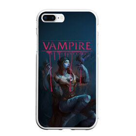 Чехол для iPhone 7Plus/8 Plus матовый с принтом Vampire The Masquerade в Тюмени, Силикон | Область печати: задняя сторона чехла, без боковых панелей | Тематика изображения на принте: bloodlines 2 | vampire | vampire the masquerade | vampire the masquerade bloodlines 2 | vampire: the masquerade – bloodlines 2