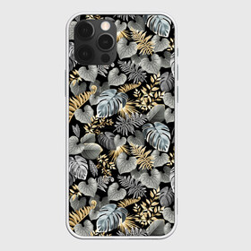 Чехол для iPhone 12 Pro Max с принтом Серебряные листочки в Тюмени, Силикон |  | Тематика изображения на принте: азия | бабочки | ветви | ветки | девушкам | деревья | джунгли | жара | золото | лес | летний | лето | листочки | листья | ночь | отдых | природа | растения | сад | серебро | серый | таиланд | тропики