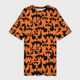 Платье-футболка 3D с принтом Scarecrow pattern в Тюмени,  |  | batman | batman arkham knight | scarecrow | vdzabma | бэтмен | бэтмен рыцарь аркхема | пугало