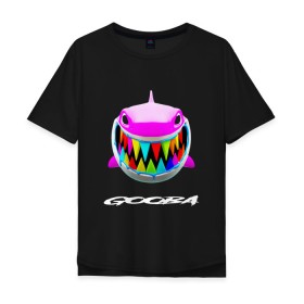 Мужская футболка хлопок Oversize с принтом 6IX9INE: GOOBA. в Тюмени, 100% хлопок | свободный крой, круглый ворот, “спинка” длиннее передней части | Тематика изображения на принте: 6ix9ine | 6ix9ine акула | daniel hernandez | gooba | rap | shark | six nine | tekashi | акула | даниэль эрнандес | музыка | реп | сикс найн | текаши