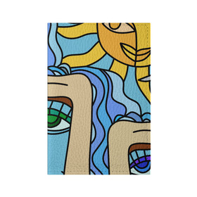 Обложка для паспорта матовая кожа с принтом Мысли чокнутого в Тюмени, натуральная матовая кожа | размер 19,3 х 13,7 см; прозрачные пластиковые крепления | brawl | colors | design | eyes | flowers | mayki | minecraft | print | pubg | standoff | stars | summer | sun | sunwalker