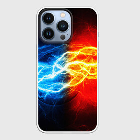 Чехол для iPhone 13 Pro с принтом БИТВА МОЛНИЙ в Тюмени,  |  | color | colour | electricity | glim | glow | light | lights | neon | power | shine | молния | напряжение | неоновый | разряд | стихия | ток | удар | электричество