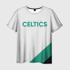 Мужская футболка 3D с принтом BOSTON CELTICS в Тюмени, 100% полиэфир | прямой крой, круглый вырез горловины, длина до линии бедер | boston | boston seltics | irving | kyrie irving | бостон | бостон селтикс | ирвинг | кайри ирвинг | селтикс