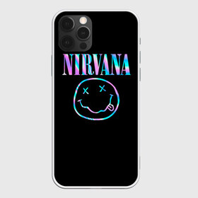 Чехол для iPhone 12 Pro Max с принтом Nirvana(Спина) в Тюмени, Силикон |  | Тематика изображения на принте: nirvana | гитара | голограмма | кобейн | курт | курт кобейн | музыка | неон | нирвана | рок | смайл