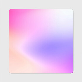 Магнит виниловый Квадрат с принтом светлый градиент розовый мода в Тюмени, полимерный материал с магнитным слоем | размер 9*9 см, закругленные углы | Тематика изображения на принте: без логотипов | градиент | желтый | краска | кремовый | легкий | мода | нежный | пастельный | переход | плавный | простой | розовый | светлый | сиреневый | тай дай | тайдай | фиолетовый