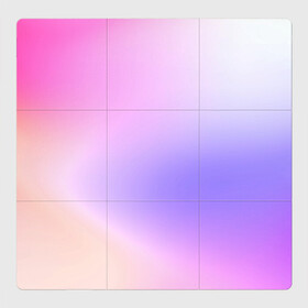 Магнитный плакат 3Х3 с принтом светлый градиент розовый мода в Тюмени, Полимерный материал с магнитным слоем | 9 деталей размером 9*9 см | без логотипов | градиент | желтый | краска | кремовый | легкий | мода | нежный | пастельный | переход | плавный | простой | розовый | светлый | сиреневый | тай дай | тайдай | фиолетовый