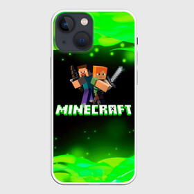 Чехол для iPhone 13 mini с принтом Minecraft 1 в Тюмени,  |  | Тематика изображения на принте: dungeons | game | logo | minecraft | герои | грифер | детские | зомби | игра | игроман | компьютерные | лого | логотип | логотипигры | майнкрафт | мечи | мобы | огонь | персонажи | песочница | подземелья | симулятор