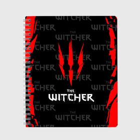 Тетрадь с принтом The Witcher в Тюмени, 100% бумага | 48 листов, плотность листов — 60 г/м2, плотность картонной обложки — 250 г/м2. Листы скреплены сбоку удобной пружинной спиралью. Уголки страниц и обложки скругленные. Цвет линий — светло-серый
 | netflix | the witcher | американский сериал | ве витчер | ведьмак | геральт | игра | кино | нетфликс | популярные иллюстрации | сериал | сериалы | фильмы | фэнтези